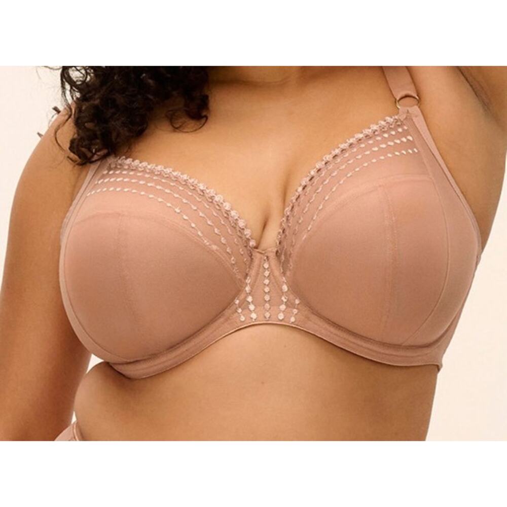 Elomi Matilda Plunge Bra Convertible Size 40JJ 40N EL8900CAT Cafe Au Lait Wacoal